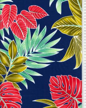 Tissu Polynésien MONA MONA Bleu Marine - Tissushop